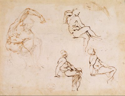 Figure Drawings by Michelangelo Buonarroti